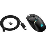 Corsair DARKSTAR WIRELESS MMO/MOBA Gaming muis Zwart, USB 2.0 | 2,4 GHz | Bluetooth | 100 - 26.000 dpi