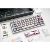 Ducky One 3 Mist Grey Mini, toetsenbord Lichtgrijs, US lay-out, Cherry MX Red, RGB led, Double-shot PBT, Hot-swappable, QUACK Mechanics, 60%