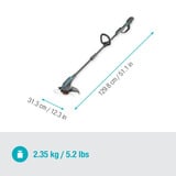 GARDENA PowerTrim 30 18V grastrimmer Grijs/turquoise, Accu en lader niet inbegrepen