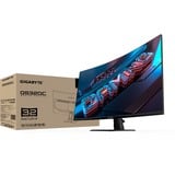 GIGABYTE GS32QC 32" Curved gaming monitor Zwart (mat), 165Hz/OC 170Hz, HDMI, DisplayPort, AMD Free-Sync Premium