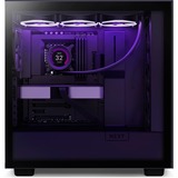 NZXT H7 Flow midi tower behuizing Zwart (mat) | 2x USB-A | 1x USB-C | Tempered Glass