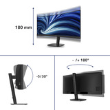 Philips 34B2N3500C/00 34" UltraWide monitor Zwart, HDMI, DisplayPort, USB-C, Audio, 120 Hz