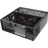 SilverStone SST-GD08B HTPC behuizing Zwart | 2x USB-A 3.2 (5 Gbit/s) | 2x Audio | Retail