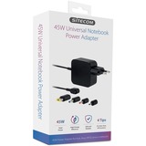 Sitecom 45W Universal Notebook Power Adapter voeding  Zwart