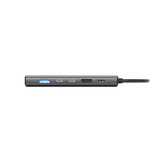 Sitecom 6 in 1 USB-C Power Delivery Multiport Adapter dockingstation Grijs