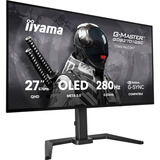 iiyama G-Master Titan Falcon GOB2701QSC-B1 27" gaming monitor Zwart, 2x HDMI 2.1, 1x DisplayPort 1.4, USB-C, Audio, 280 Hz