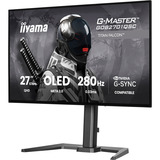 iiyama G-Master Titan Falcon GOB2701QSC-B1 27" gaming monitor Zwart, 2x HDMI 2.1, 1x DisplayPort 1.4, USB-C, Audio, 280 Hz