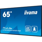 iiyama ProLite LH6560UHS-B1AG 65" 4K Ultra HD Public Display Zwart (mat), HDMI, WiFi, USB, Audio, Android 