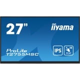iiyama ProLite T2755MSC-B1 27" touchscreen monitor Zwart, Touch, HDMI, DisplayPort, USB, Audio