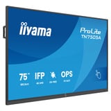 iiyama ProLite TN7505A-B1AG 74.52" 4K Ultra HD Public Display Zwart, VGA, HDMI, DisplayPort, USB-C, Audio, LAN, Touch