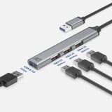 ACT Connectivity USB-A hub, 3x USB-A 2.0 en 1x USB-A 3.0 usb-hub Aluminium