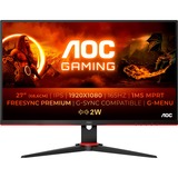 AOC 27G2SPAE/BK 27" gaming monitor Zwart/rood, 165 Hz, HDMI, DisplayPort, Freesync