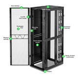 APC NetShelter SX AR3388B2, Gen 2, 52U server rack Zwart/groen, 2436H x 800B x 1200D mm, met zijkanten