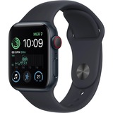 Apple Watch SE smartwatch Zwart, 40mm, Middernacht sportbandje, Aluminium, GPS + Cellular