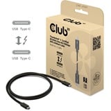 Club 3D Gecertificeerde Thunderbolt 5 kabel Zwart, 1 meter, 240 W