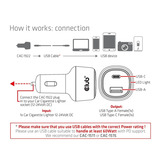 Club 3D Notebook / Laptop autolader 63 Watt Zwart, 1x USB-A, 1x USB-C