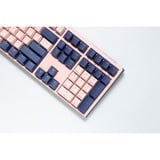 Ducky One 3 Fuji, toetsenbord Roségoud/donkerblauw, US lay-out, Cherry MX Silent Red, PBT Double Shot, hot swap