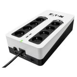 Eaton Power Quality 3S Gen2 UPS FR, 850 VA, 510 W ups Zwart/wit, 4x FR, 4x FR alleen surge, USB‑laadpoorten, 3S850F