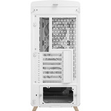 Fractal Design Summit Chalk White TG midi tower behuizing Wit/houtkleur | 2x USB-A | 1x USB-C | Tempered Glass