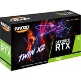 INNO3D GeForce RTX 3050 6GB TWIN X2 grafische kaart DLSS, 1x DisplayPort, 1x HDMI, 1x DVI-D