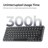 Keychron B3 Pro-K1, toetsenbord Grijs/zwart, US lay-out, Scissor switches, 75%, ABS keycaps, 2.4 GHz / Bluetooth / USB