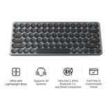 Keychron B3 Pro-K1 toetsenbord Grijs, US lay-out (QWERTY), Scissor switches, 75%, ABS keycaps, 2.4 GHz | Bluetooth | USB