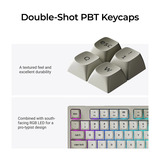 Keychron C2 Pro-M4 RGB mechanisch toetsenbord Grijs, US lay-out (QWERTY), Keychron Super Banana, 100%, RGB leds, OSA Double-Shot PBT, hot swap, 8000 Hz