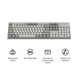 Keychron C2 Pro-M4, toetsenbord Grijs, US lay-out, Keychron Super Banana, RGB leds, OSA Double-Shot PBT, hot swap, 8000 Hz