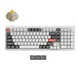Keychron Q5 Ultra-M3 8K Wireless Custom Mechanical Keyboard Wit, US lay-out (QWERTY), Keychron Silk POM Banana, 96%, 96%, RGB, Hot swap, 8K, 2.4 GHz / Bluetooth 5.2 / USB-C