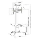 Neomounts PLASMA-M1700E TV trolley 32-70" bevestiging Zwart