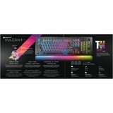 Roccat Vulcan II MAX, gaming toetsenbord Zwart, US lay-out, Roccat Titan II Optical Red, RGB leds