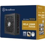 SilverStone HELA 1300R Platinum, 1300W voeding  Zwart, 9x PCIe, kabelmanagement