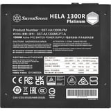 SilverStone HELA 1300R Platinum, modulaire 1300 watt voeding  Zwart, 8x PCIe