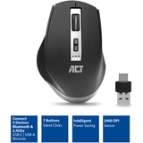 ACT Connectivity Draadloze Multi-Connect Muis 2400 DPI Zwart, 600 - 2400 DPI, Bluetooth, Draadloos 2.4 Ghz