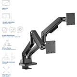 ACT Connectivity Monitorarm office premium, gasveer, 2 monitoren Zwart