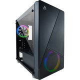 AZZA Noir 130 midi tower behuizing Zwart | 3x USB-A | RGB | Tempered Glass