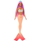 Barbie Dreamtopia - Zeemeerminpop - Roze haar en zacht oranje staart 