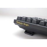 Ducky Origin Phantom Black mechanisch toetsenbord Zwart, US lay-out (QWERTY), Cherry MX Speed Silver, 100%, hot swap, PBT Double-Shot Keycaps