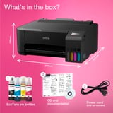 Epson EcoTank ET-1810 A4 Wi-Fi-inkjetprinter met inkttank Zwart, Wi-Fi, inclusief tot 3 jaar inkt