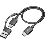 HP Poly Voyager Focus 2 USB-C on-ear headset Incl. USB-C/A Adapter + Oplaadstandaard