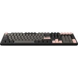 HelloGanss HS108T GC02, toetsenbord Zwart/roze, US lay-out, Gateron Yellow, RGB leds, PBT Doubleshot keycaps, hot swap, 2,4 GHz / Bluetooth / USB-C