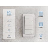 Shelly BLU RC Button 4 ZB afstandsbediening Wit, Bluetooth 5 (LE), Zigbee