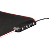 Trust GXT 765 Glide-Flex RGB Mouse Pad with USB Hub Zwart, RGB led