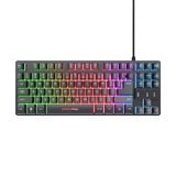 Trust GXT 833 Thado TKL gamingtoetsenbord , gaming toetsenbord Zwart, US lay-out, Membraan, TKL, RGB