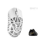 WLMouse Beast X Pro - Milky White - Side Slits gaming muis Wit, 30.000 dpi, 8K