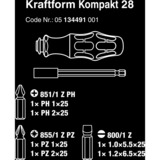 Wera Kraftform Kompakt 28 met etui dopsleutel Zwart/groen, 6-delig