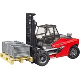 bruder Linde HT160S heftruck met pallet en 3 palletkooien  Modelvoertuig 02513