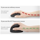 ACT Connectivity Draadloze Ergonomische Muis Zwart, 800 - 1600 DPI