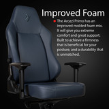 Arozzi Primo - Full Premium Leather - Ocean gamestoel Blauwgrijs