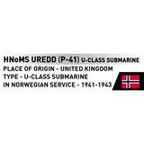 COBI Historical Collection - HNoMS Uredd (P-41) U-class submarine Constructiespeelgoed Schaal 1:300